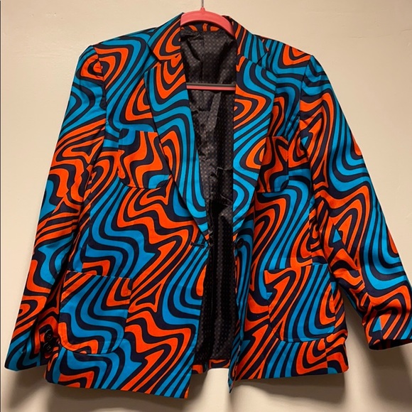 Authentic African Print Ladies Blazer - Picture 2 of 3